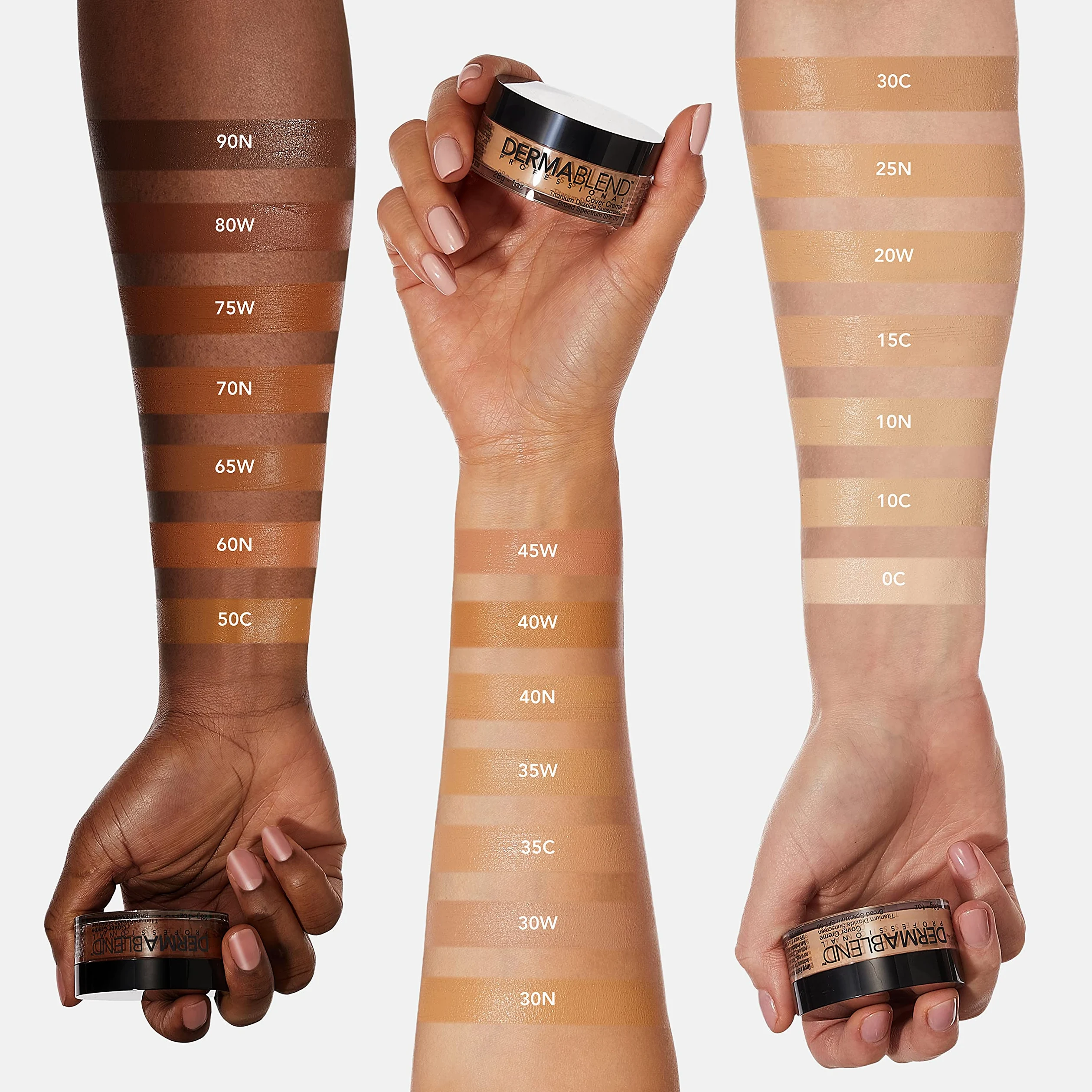 Dermablend Professional Cover Creme – Full Coverage, ganztägige Hydrating Cream Foundation – Dermatologen kreiert, parfümfrei, allergiegetestet – Breitspektrum LSF 30 – 20 W Cashew Beige – 28 g