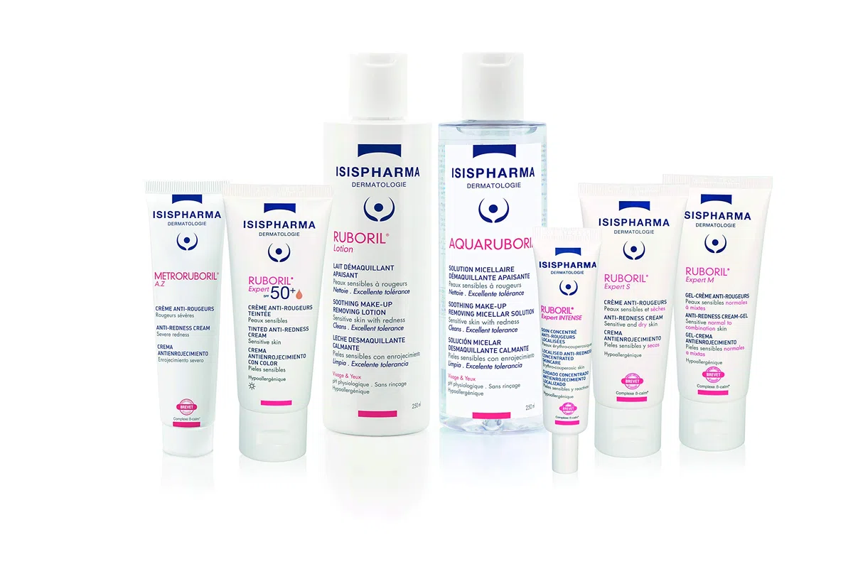 Isispharma Ruboril Lotion Beruhigende Reinigungsmilch 250 ml - Empfindliche Haut Alle Arten von Rötungen - Ohne Spülung - Unparfümiert - Gesicht Und Augen - Frankreich