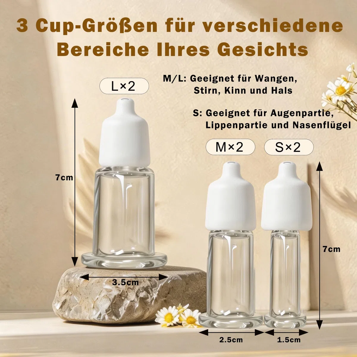 Elektrische Schröpfgläser für Gesicht, 3-in-1-Schröpfen Gua Sha und Massage für Hautpflege, 6Pcs Schröpfen Gesicht aus Echtglas, Straffen Sie Gesichtskonturen, Schröpfglas Set Anti Cellulite