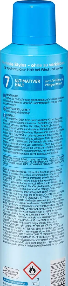 Balea 6er Set: 5 x Shampoo erfrischend natural beauty Kräuter, 5 x 400 ml + Haarlack