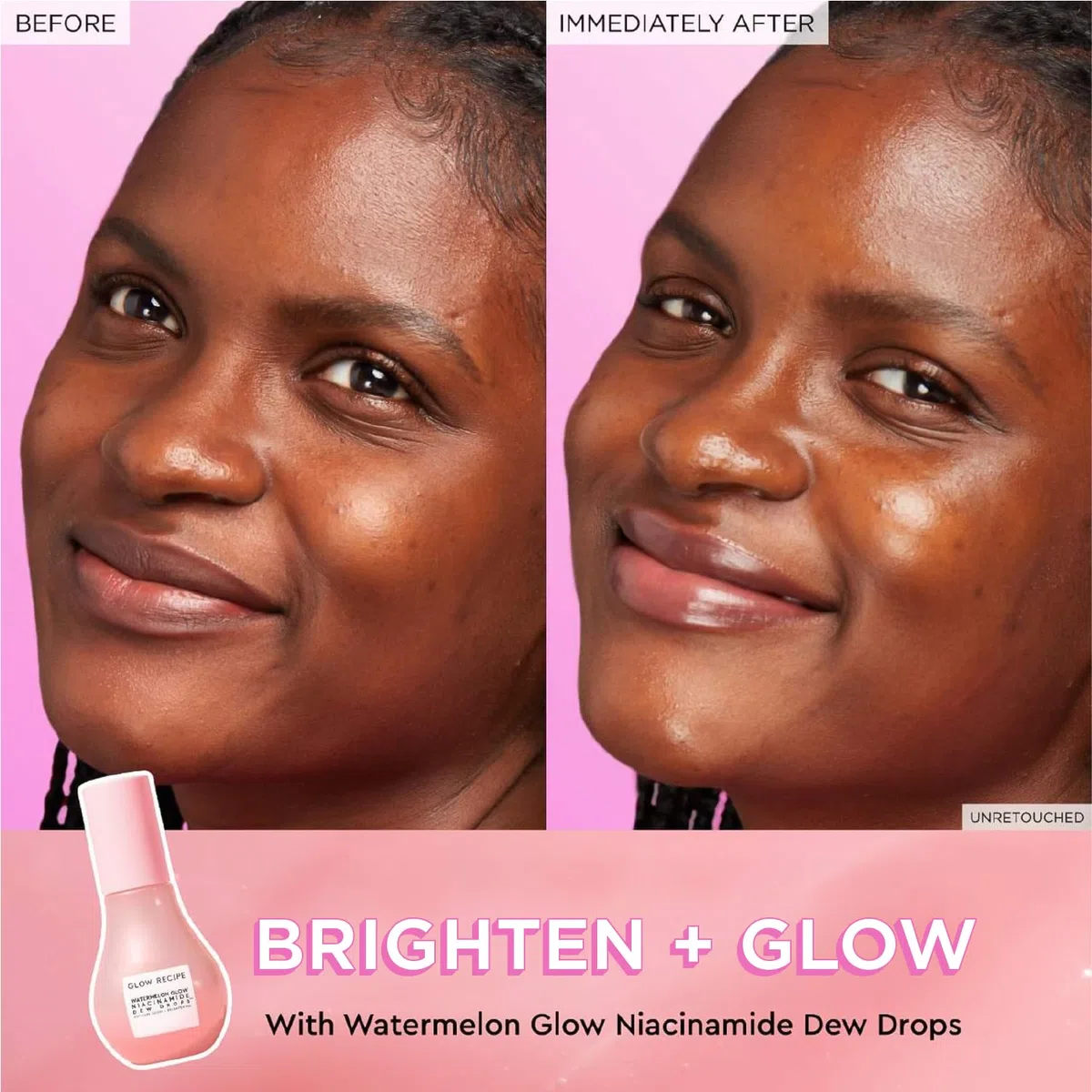 Glow Recipe Watermelon Glow Niacinamide Dew Drops 40ml, hyaluronsäure,vitamin,vitamin e, für Hydration