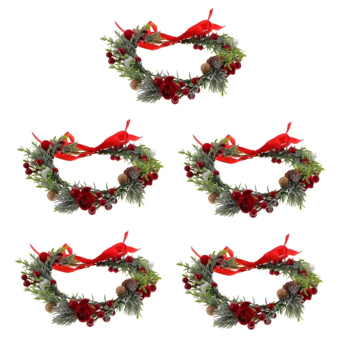 GALPADA 5stücke Flower Wreath Hairband Für Frauen Elegantes Accessoire Für Kostüme Hochzeiten Festivals Und Partys Grünes Blätterdesign Für Jeden Anlass Für Prinzessinnen Und Feen