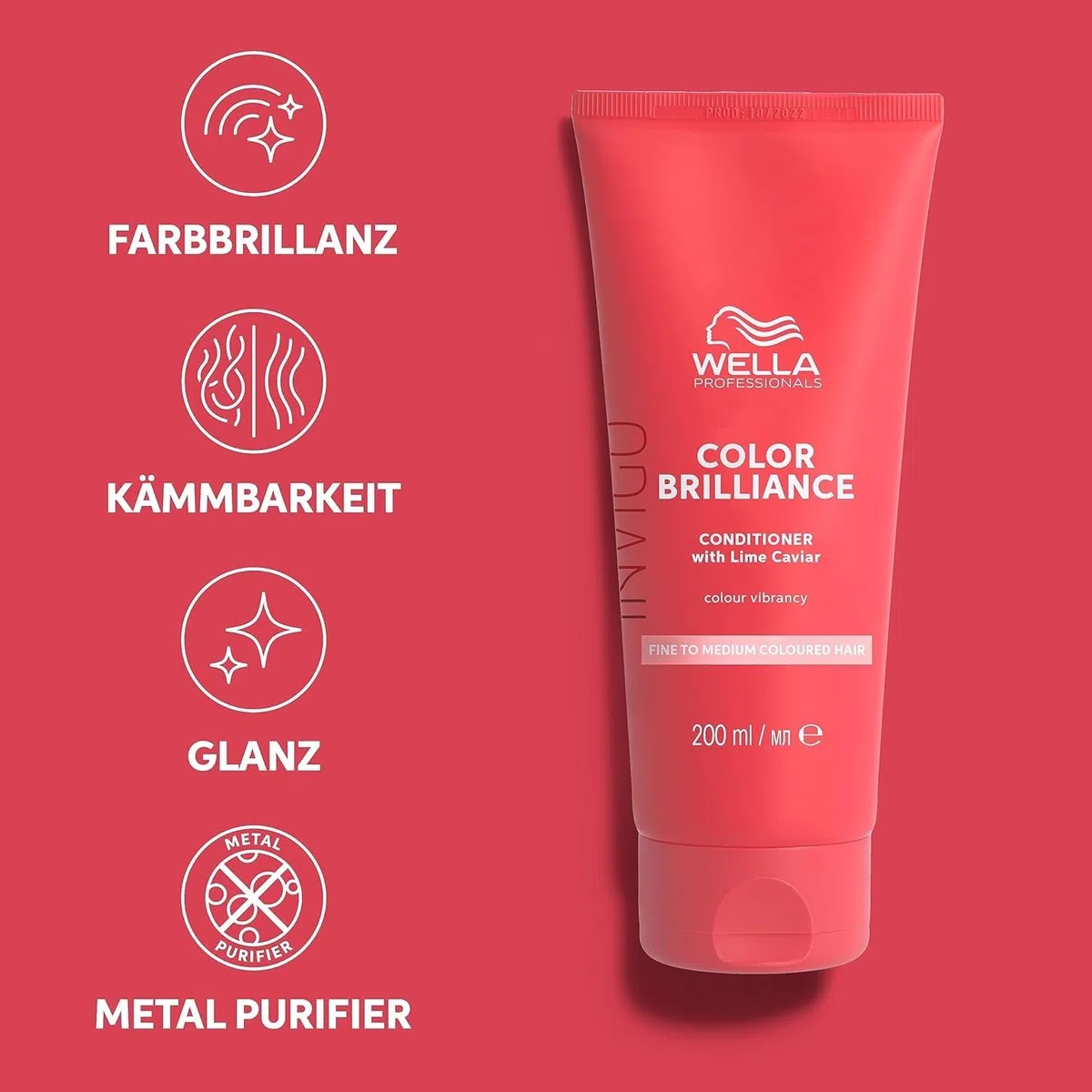 2er Wella Professionals Invigo Color Brilliance Vibrant Color Conditioner Fein/Normal, 1000ml