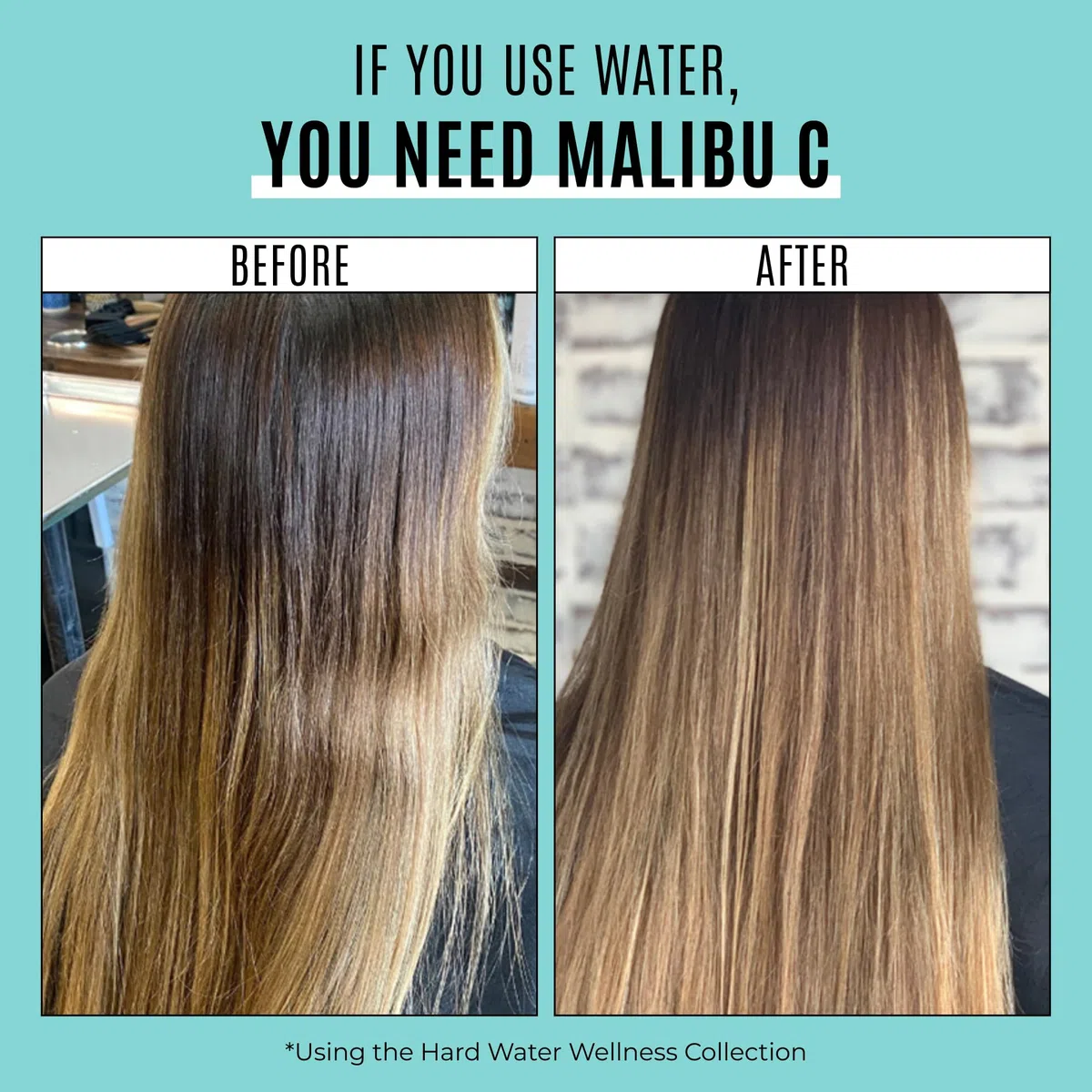 Malibu C Hard Water Wellness Collection Shampoo 266 ml + Conditioner 266 ml + Säckchen 4 x 5 g