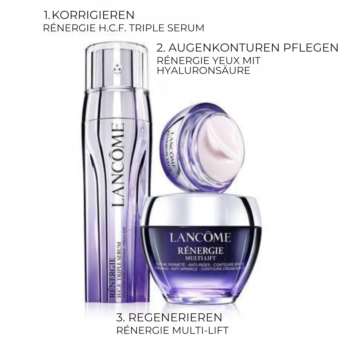 Lancôme Rénergie Multi-Lift Creme, straffende Anti-Aging-Gesichtspflege mit SPF 15, für ein glatteres und jugendlicheres Hautbild, 50ml