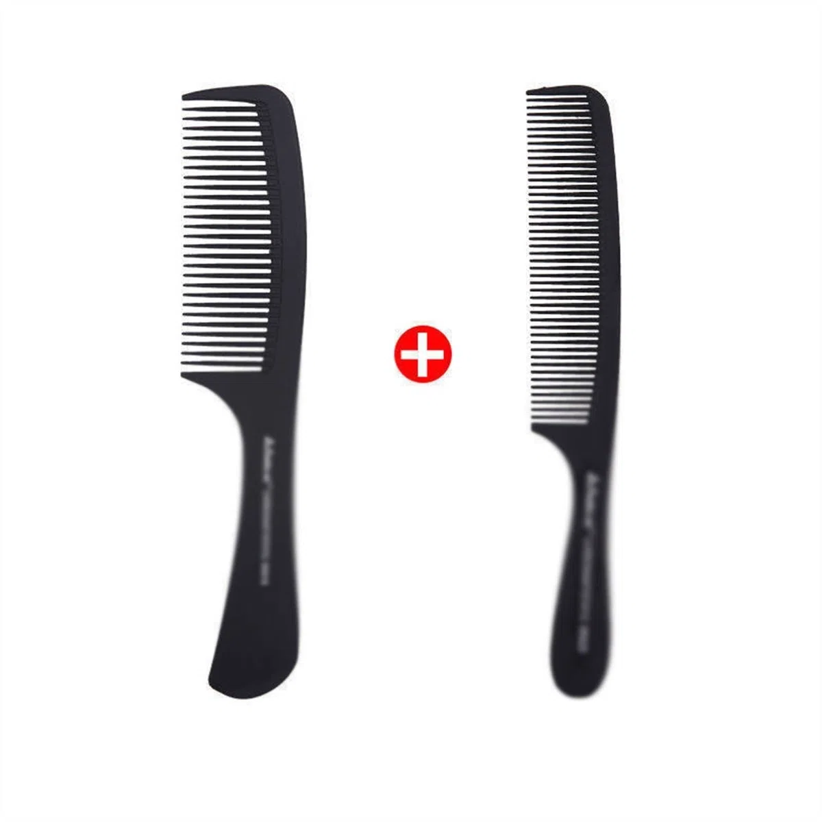 Kamm Haarpflege 2-teilig Haarstylingkamm Feinzahniges Haarkamm-Set, Stylingkamm für lockiges glattes langes kurzes Haar, Schwarz 1 Haarbürste
