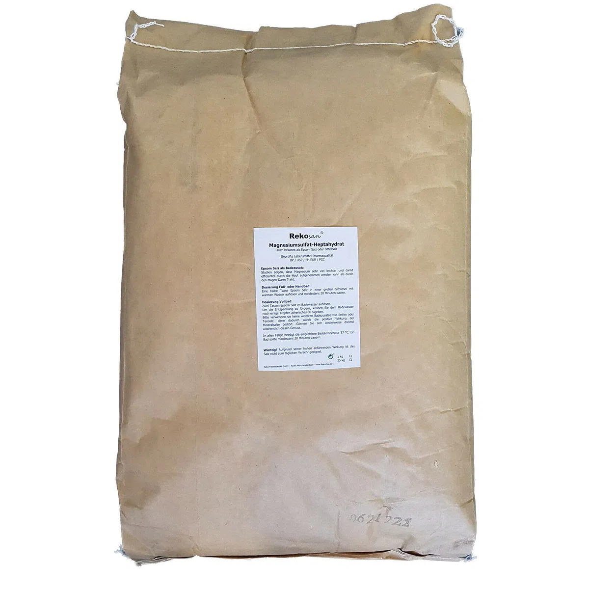 Magnesiumsulfat,Bittersalz, Epsom Salz, Lebensmittel-/Pharmaqualität 25 kg