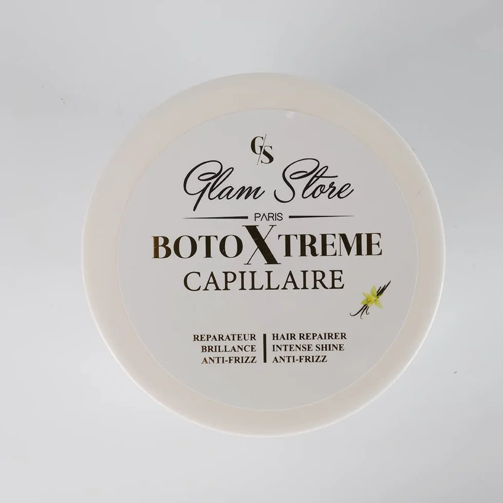 GLAM STORE Botoxtreme Haaraufbaumaske – ultrakonzentrierte Pflege – Keratin – Hyaluronsäure – sehr geschädigtes Haar – 1000 ml (Vanille)