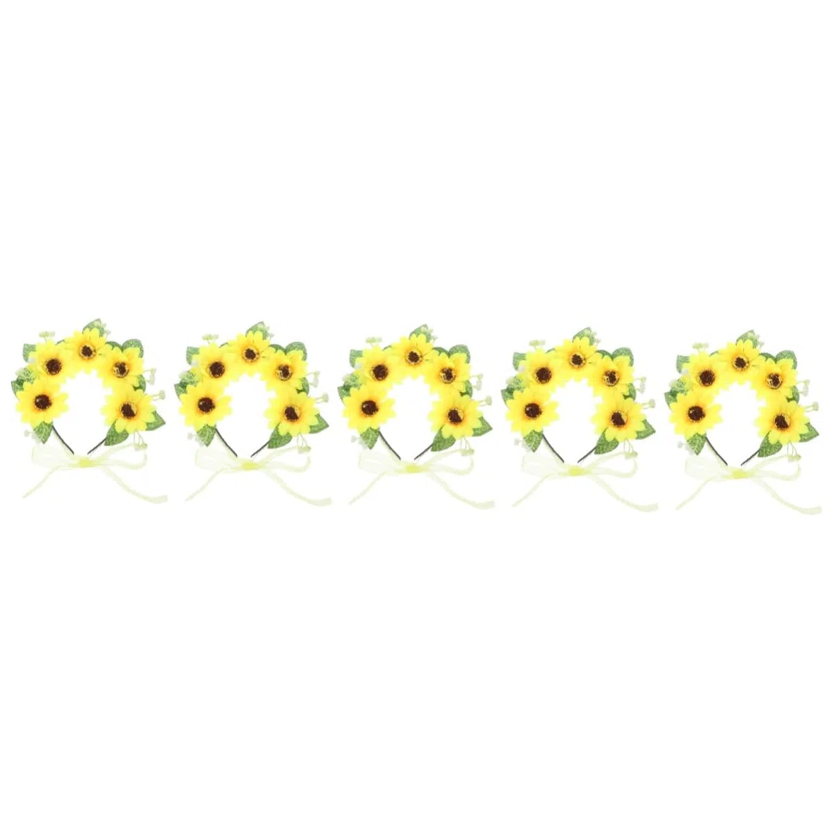 Baluue 5stücke Floral Sonnenblumen Haarschmuck Dekoratives Blumenhaarband Für Frauen Und Teens Für Hochzeiten Partys Und Festivals Leicht Und Komfortabel