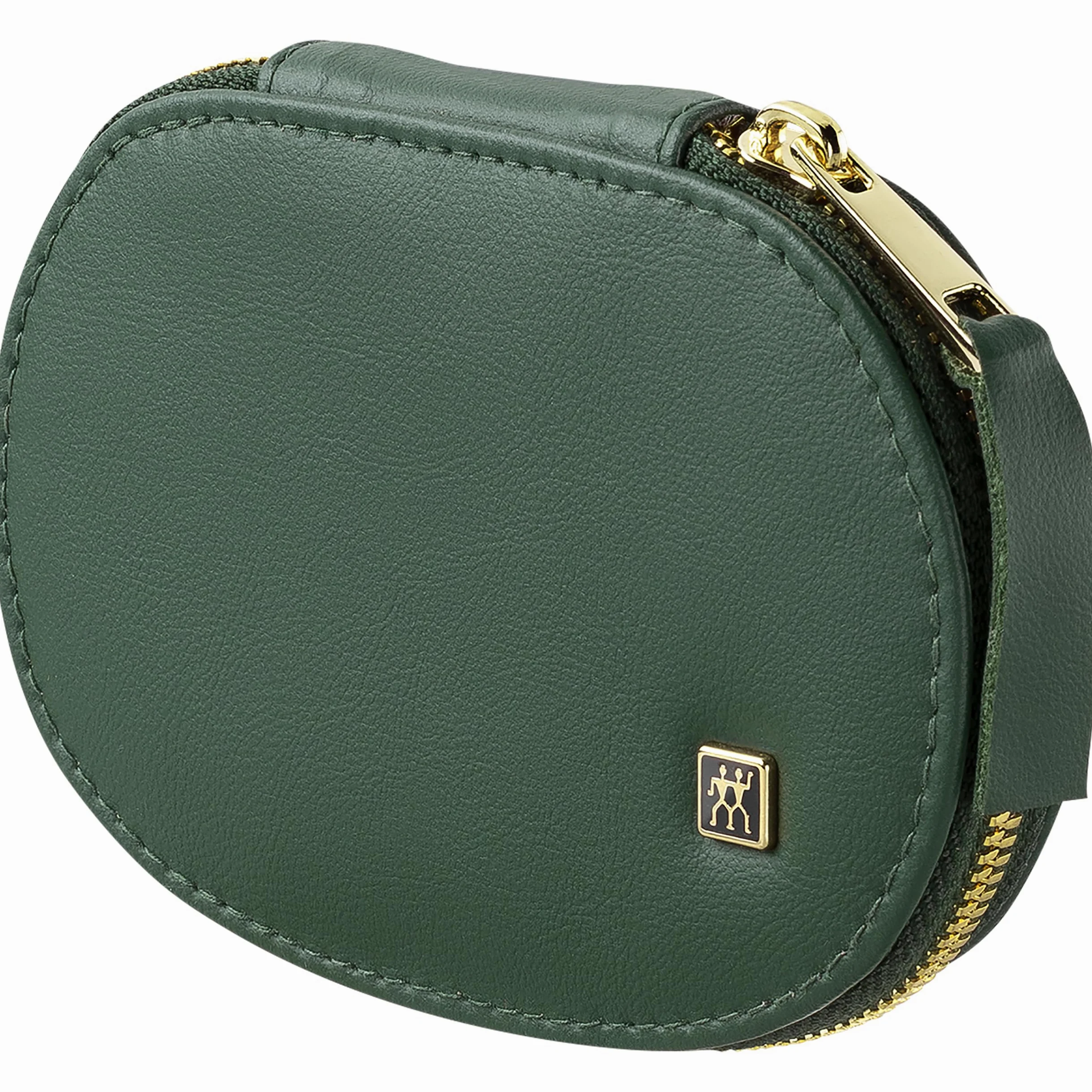 ZWILLING Maniküre- & Pediküre-Set 3-teilig im veganen Apfelleder-Etui, Nagelpflegeset inkl. Kombischere, PVD-Goldbeschichtung, Grün, Premium