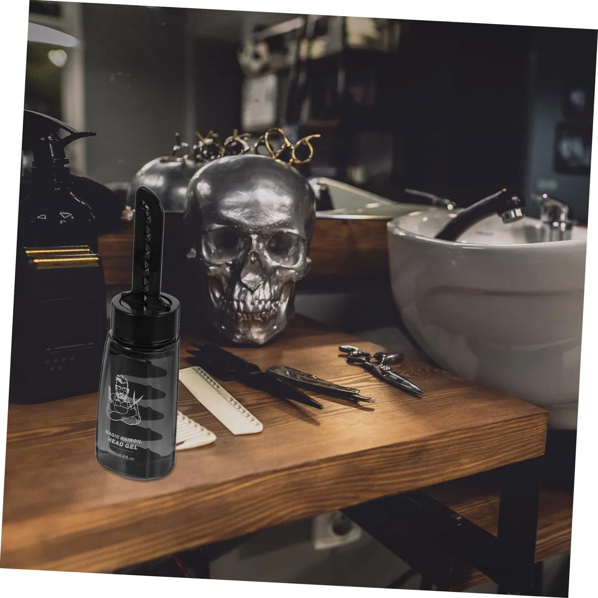 CALLARON 3 Leere Haargelflaschen mit Kamm und Applikator Haargel Behälter für Haarwachs 260 ml Kunststoff 3 Stück