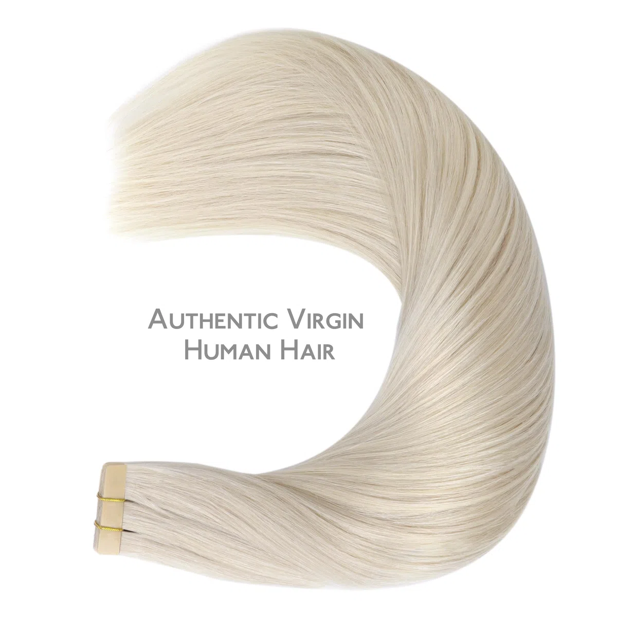 WENNALIFE Tape Extensions Echthaar 50cm 20 Zoll Platinblond Remy Invisible Seidig Gerade Skin Weft