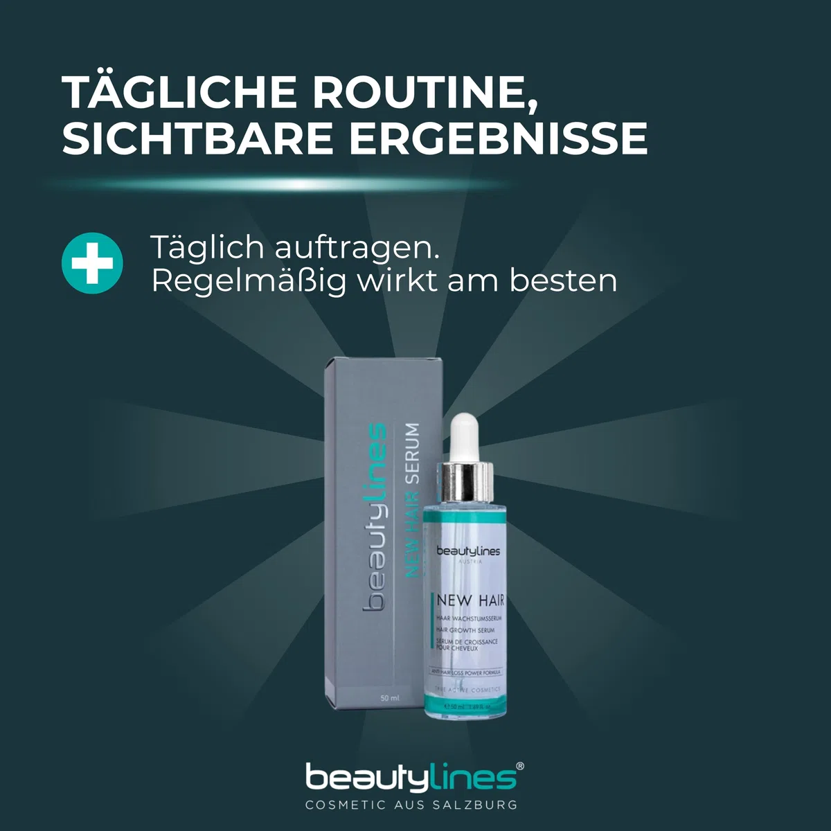 New Hair Serum 50 ml – Haarserum gegen Haarausfall mit effektiven Aktiv-Wirkstoff, Kamille & Zitronenöl – unterstützt Haarwachstum & Haarwurzeln – Pflege für Männer & Frauen