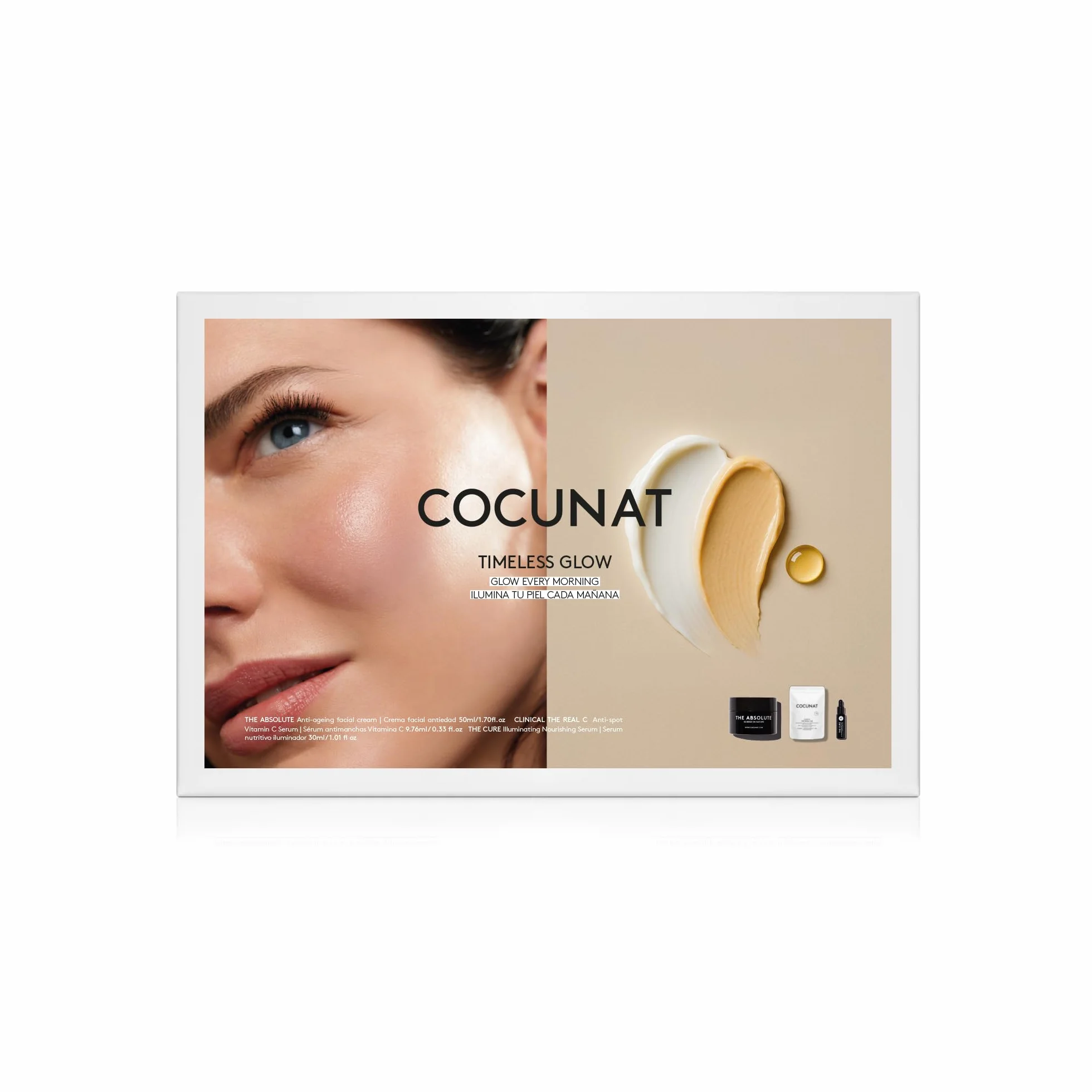 COCUNAT Timeless Glow Set Anti Aging Gesichtscreme Vitamin C Serum Pack | Intensiv Ritual mit reinem Vitamin C und Hyaluronsäure. Reduziert Falten sowie Pigmentflecken für jeden Hauttyp.