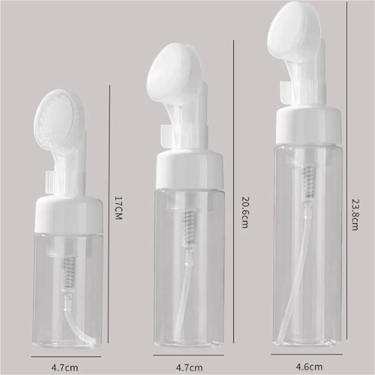 5/10 Stück Schaumgel-Applikator mit Bürstenkopf für Reisen und Zuhause | Nachfüllbarer Shampoo-Spender in Druckform, Gesichtsreiniger, müheloser, reichhaltiger Schaum(100ml-10PCS)