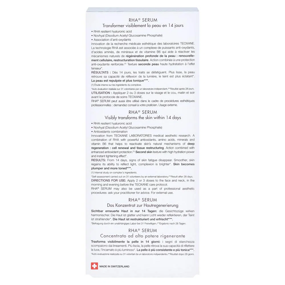 TEOXANE RHA Serum, Anti-Aging Feuchtigkeitspflege mit Hyaluron, 30ml