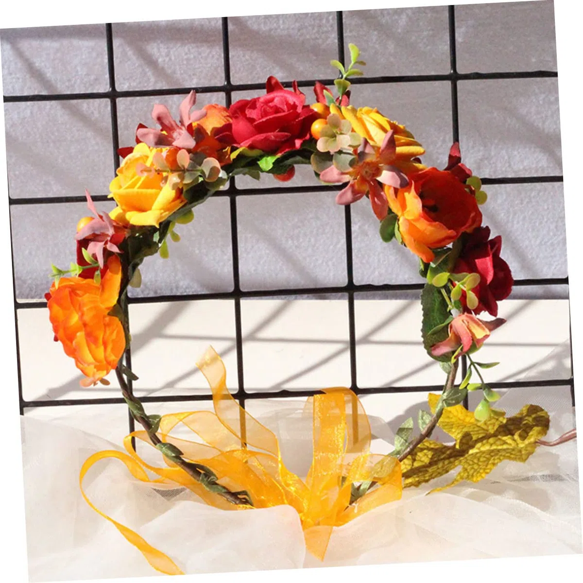 FRCOLOR 5St Simulations blumen haarband Rose geblümt Blumenkrone Blumenkranz damen stirnbänder wedding hair accessories hochzeits haarschmuck Blumengirlanden-Stirnband Kopfschmuck Stoff