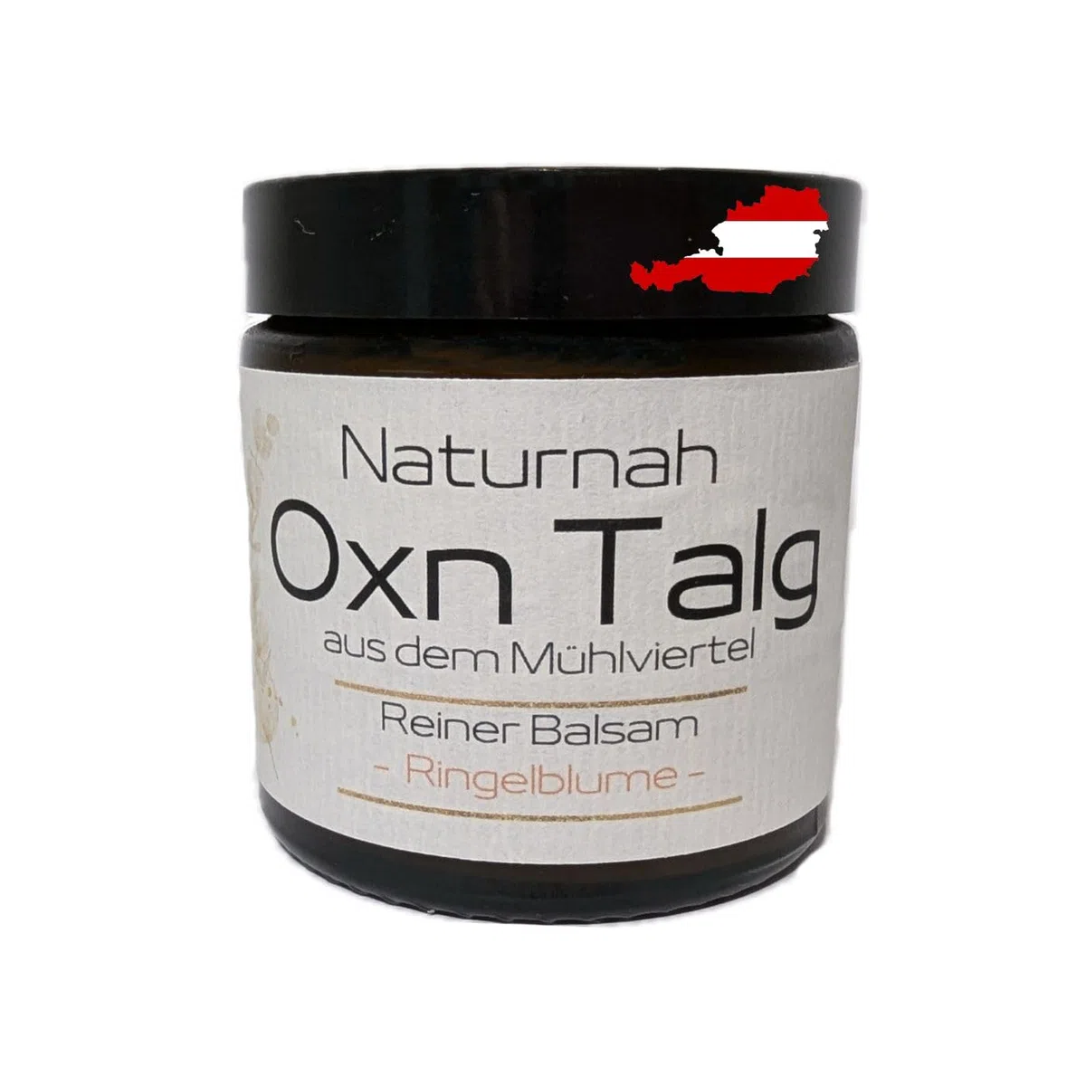 Handgemachte Bio Rindertalg Creme von grasgefütterten Bio Rindern aus Österreich (Region Mühlviertel), natürliche Hautpflege, hilft bei empfindlicher, trockener und rissiger Haut (120 ml), Ringelblume
