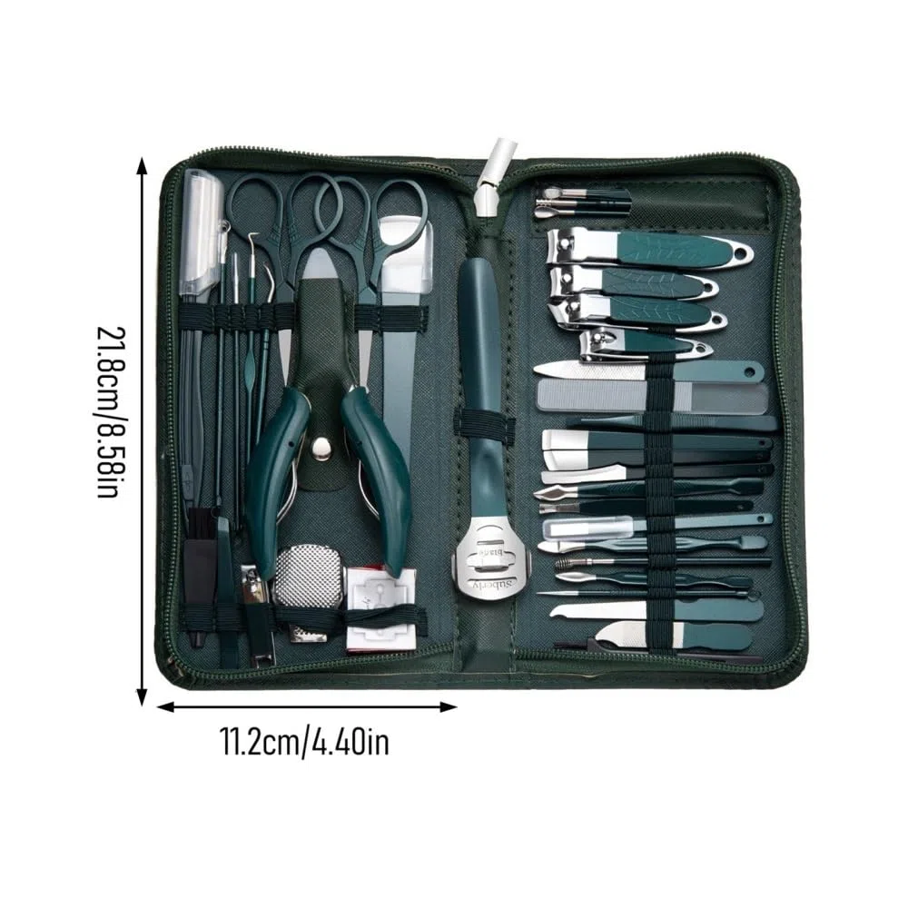 Nagelknipser-Set, professionelles Nagelknipser-Set, Edelstahl, Pediküre, Maniküre-Set, verschleißfeste Nägel, Kunstschere, Nagelpflege-Werkzeuge für Füße, Nagelschneider und Zehennagelknipser (schwarz