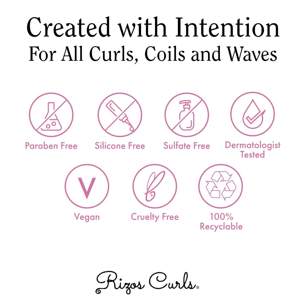 Rizos Curls Reise-Spray, feuchtigkeitsspendend ohne Ausspülen, reduziert Frizz, Glanz und Definition mit Kokosöl, Aloe Vera
