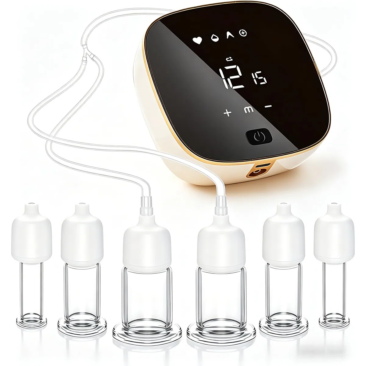 Elektrische Schröpfgläser für Gesicht, 3-in-1-Schröpfen Gua Sha und Massage für Hautpflege, 6Pcs Schröpfen Gesicht aus Echtglas, Straffen Sie Gesichtskonturen, Schröpfglas Set Anti Cellulite