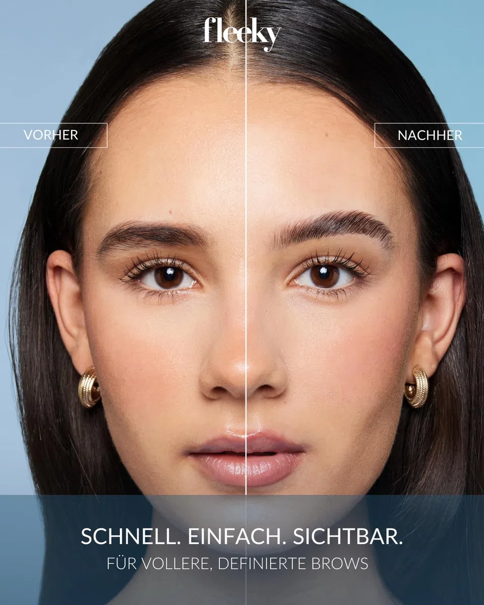 Fleeky Augenbrauen Lifting Set mit Styling Glue und Keratin Pflege - DIY Brow Lift Kit - Voluminöse & Definierte Augenbrauen - Schonend & Einfach - hält bis zu 4-6 Wochen - Made in EU