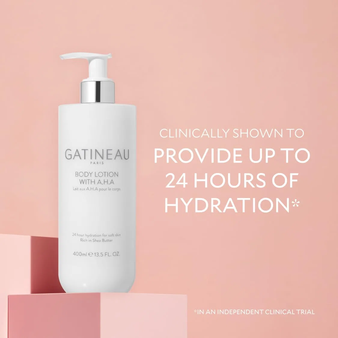Gatineau - AHA Body Lotion, Duo Pack, feuchtigkeitsspendend für trockene Haut (400 ml x 2 Flaschen) | Hydrating Body Lotion Duo with Shea Butter Hilft trockene Haut mit AHA-Technologie zu peelen, weich zu machen und zu glätten