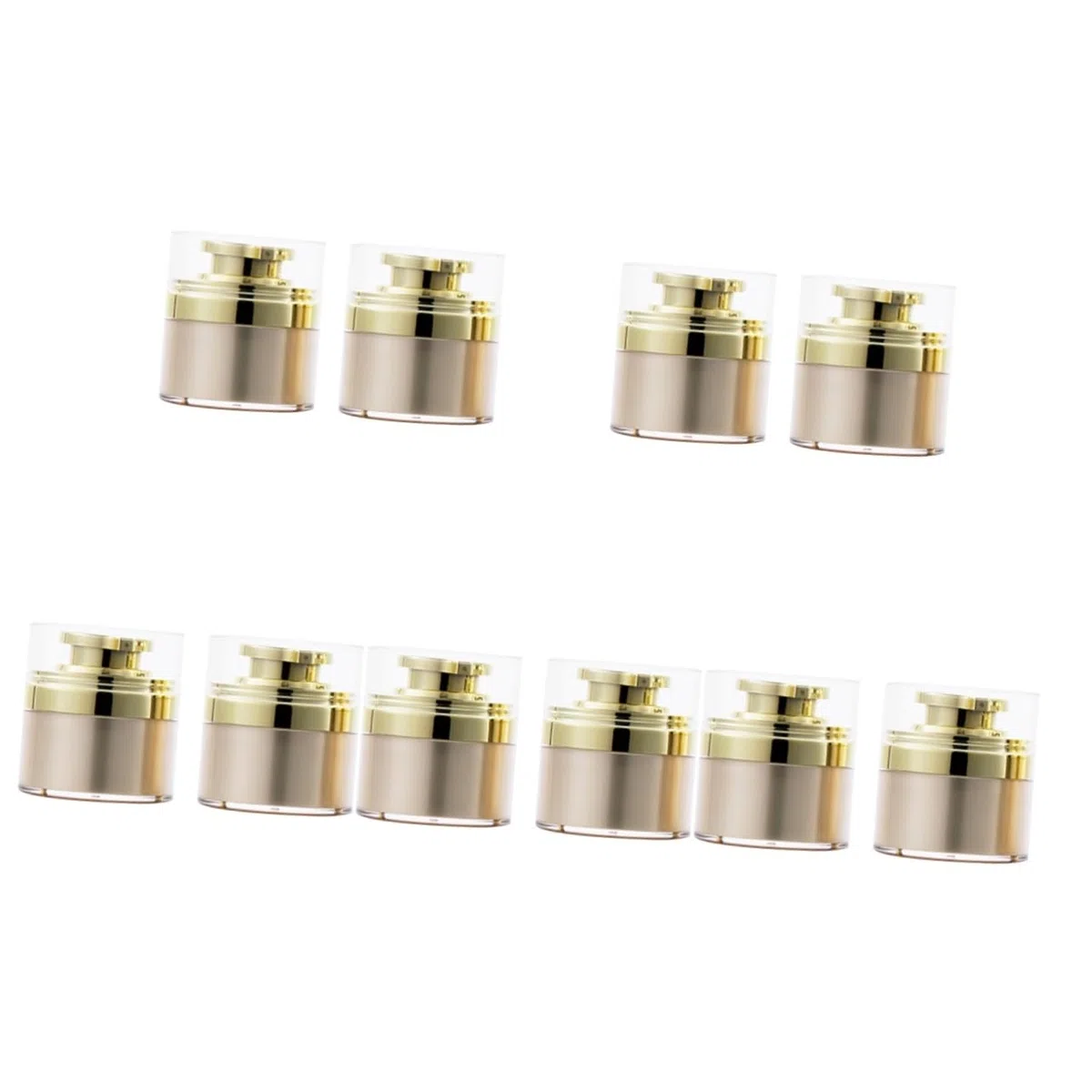 Beaupretty 5 Sätze Teiliges Vakuum Gesichtscreme Tiegel Nachfüllbare Reise Lotionpumpe Langlebiger Kosmetischer Pumpbehälter Für Cremes Body Butter Und Pflegeprodukte 2 Stück * 5