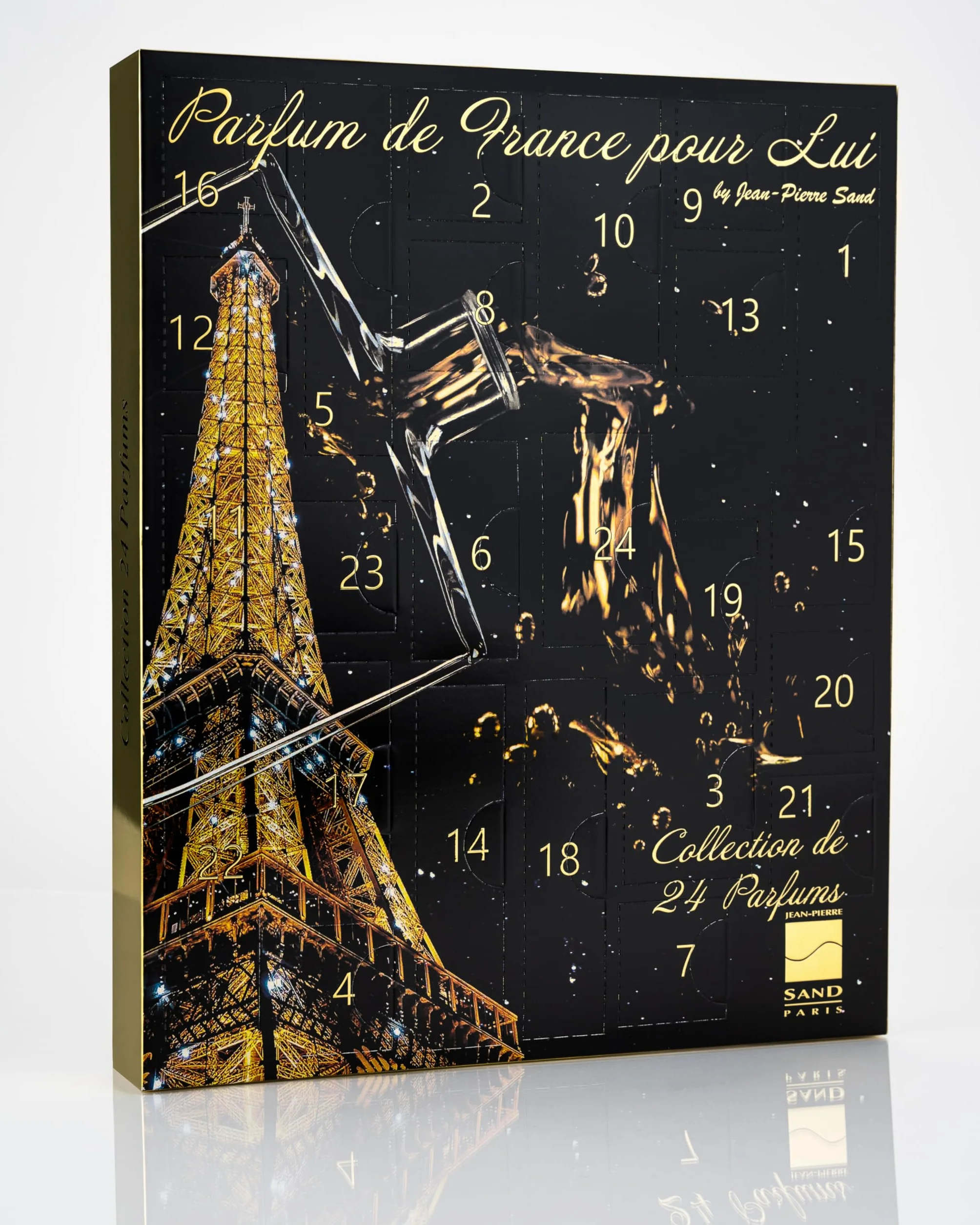 Jean-Pierre Sand - Parfum Adventskalender Parfum de France pour Lui - 24 teiliges Duftset - Beauty Geschenk für Herren vor Weihnachten 2024