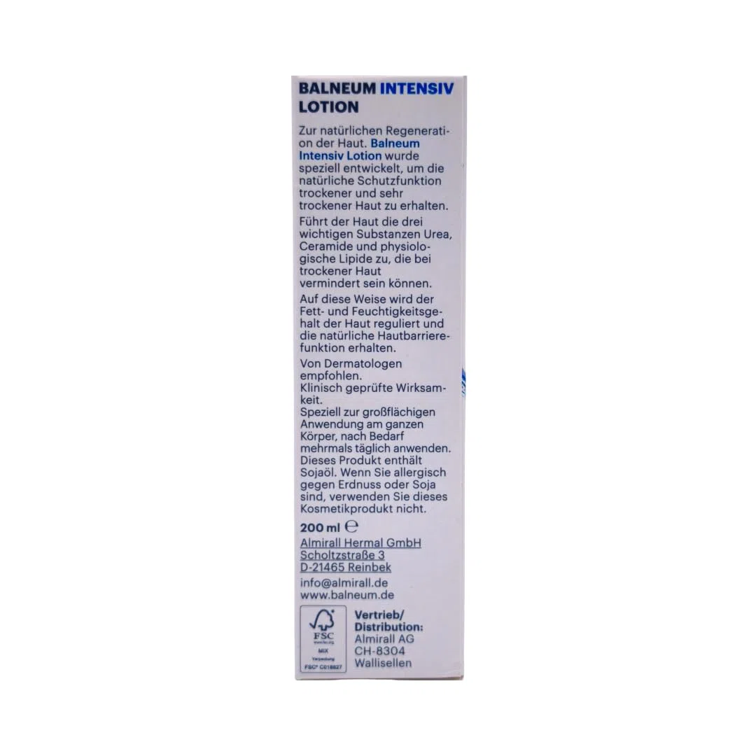 Balneum Intensiv Lotion 200 ml I Körperlotion für trockene & sehr trockene Haut I mit Urea, Ceramiden & Lipiden I feuchtigkeitsspendend & rückfettend I inkl. Pharma Perle Duschgel (3x)
