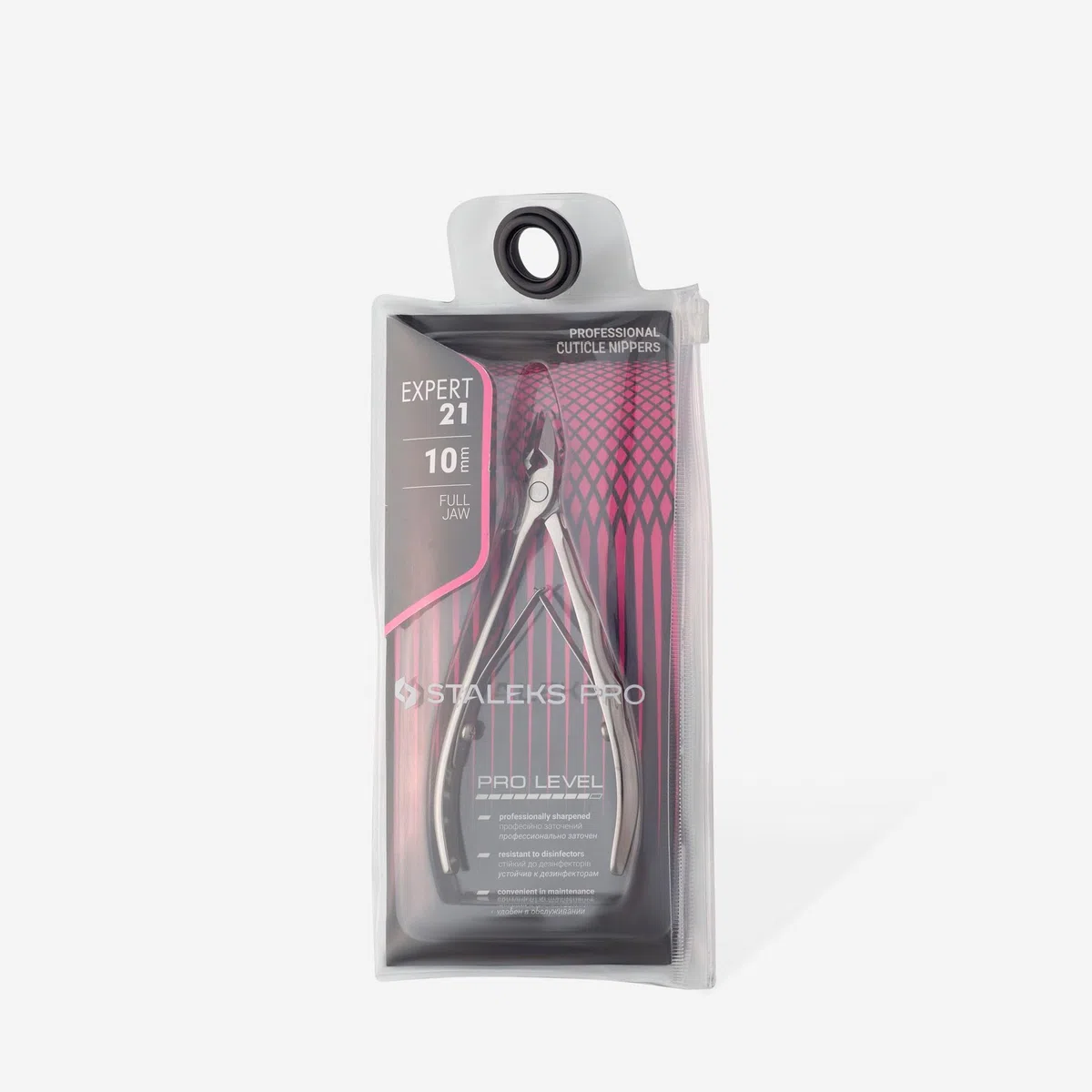 STALEKS PRO Expert 21 Nagelhautzange mit 10 mm Klinge, professionelle Nagelhautzange, 1 Stück, Modell NE-21-10