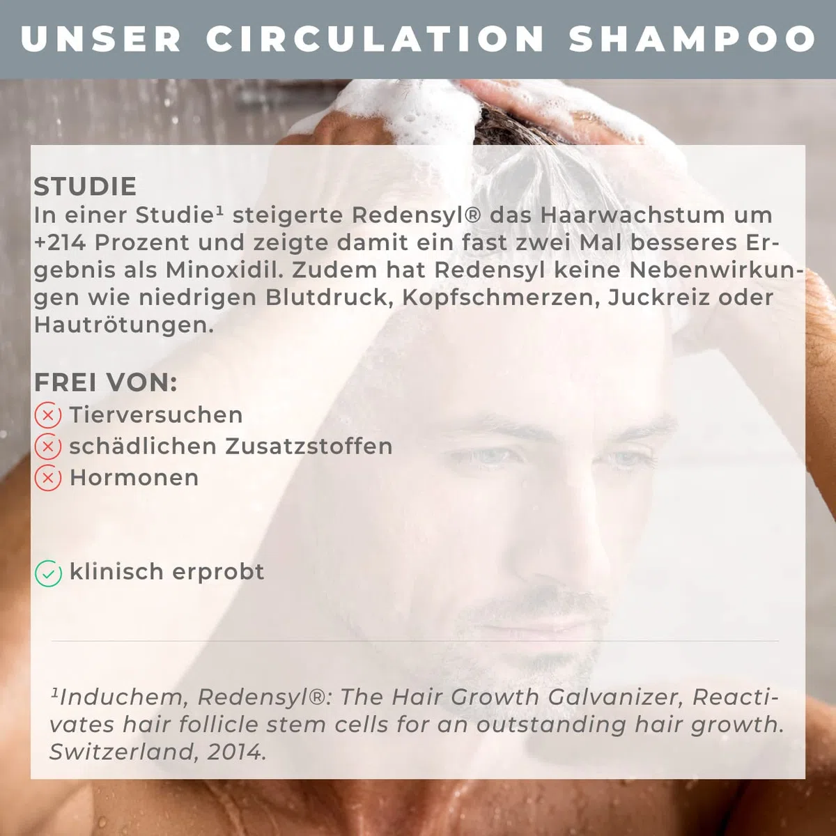 KÖ-HAIR Circulation Haarwachstum Shampoo mit 1% Redensyl gegen Haarausfall ?zur Haarverdichtung ?250 ml ?Anti-Haarausfall Mittel ?Für Männer und Frauen