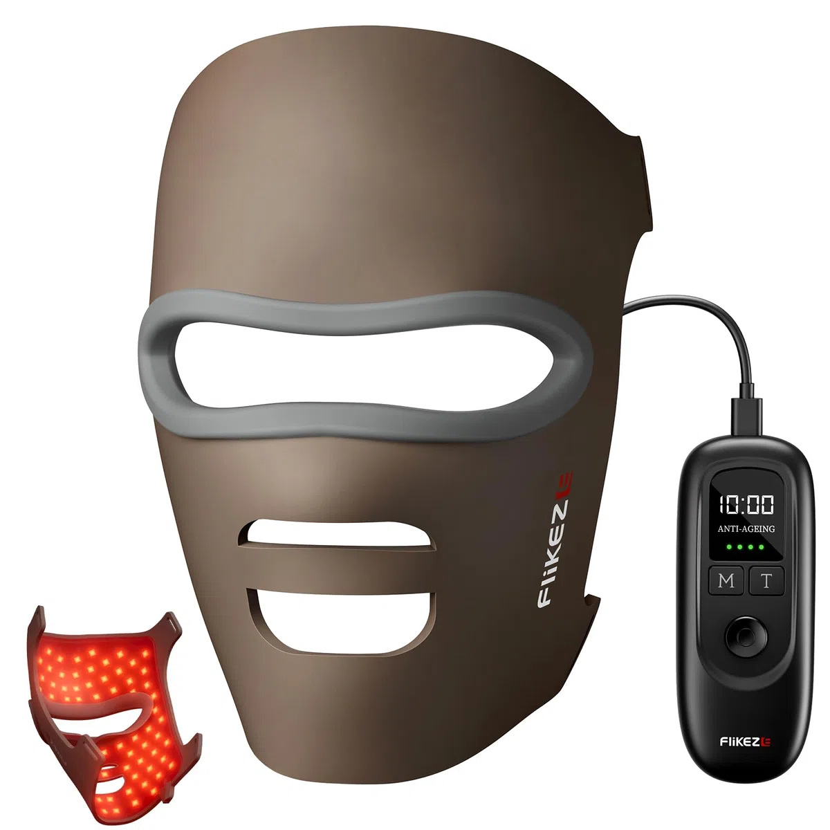 LED Maske Gesicht, Rotlicht Maske Gesicht für Anti-Aging, gegen Akne, Falten & Hautpflege, Led Gesichtsmaske Lichttherapie Pflegegerät für alle Hauttypen Led Face Mask Light Therapy für Zuhause Reise