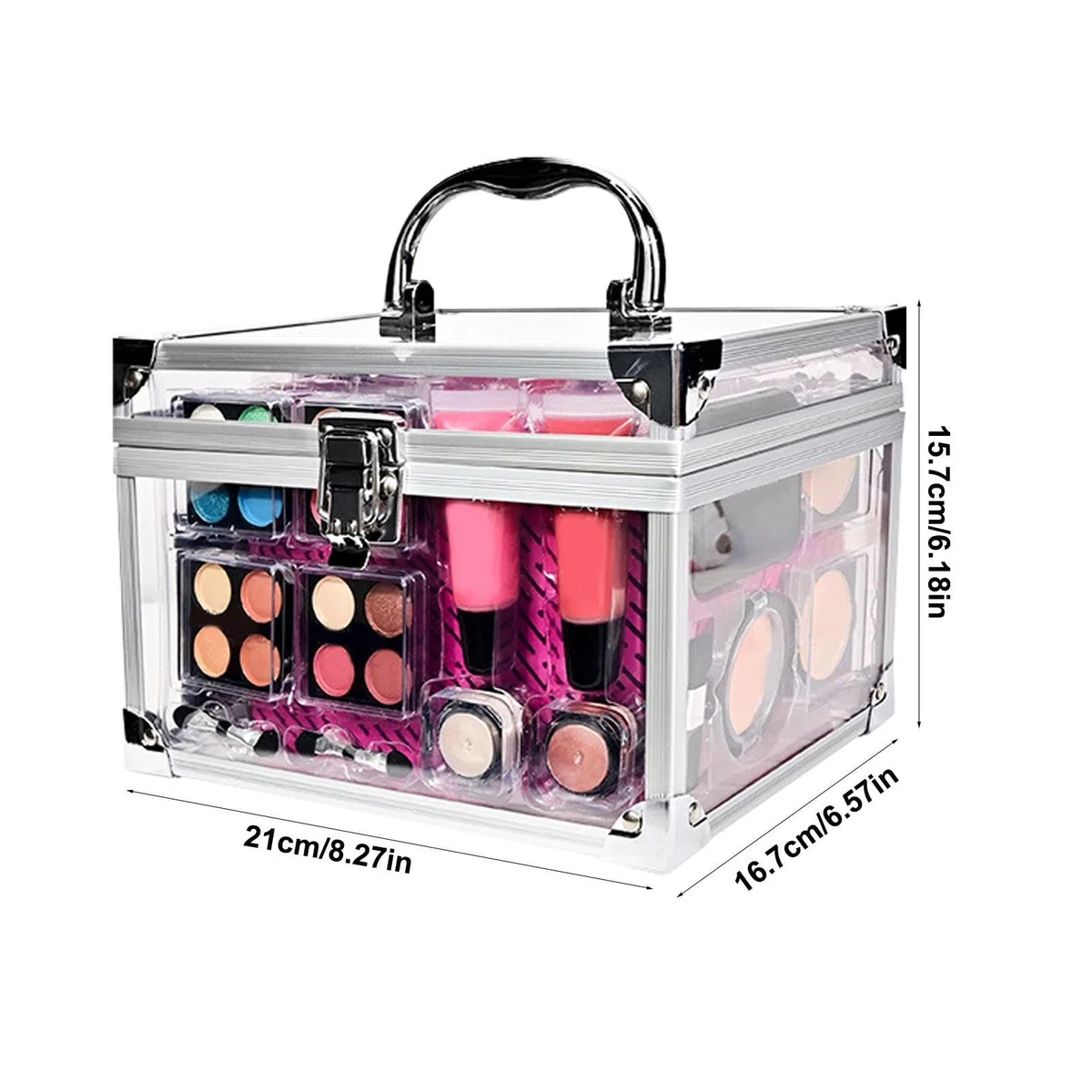 Professionelles Make-up-Set Tragbare Kosmetik Tasche | Kosmetik-Etui Mit Spiegel Für Bühne Hochzeit Und Täglichen Gebrauch