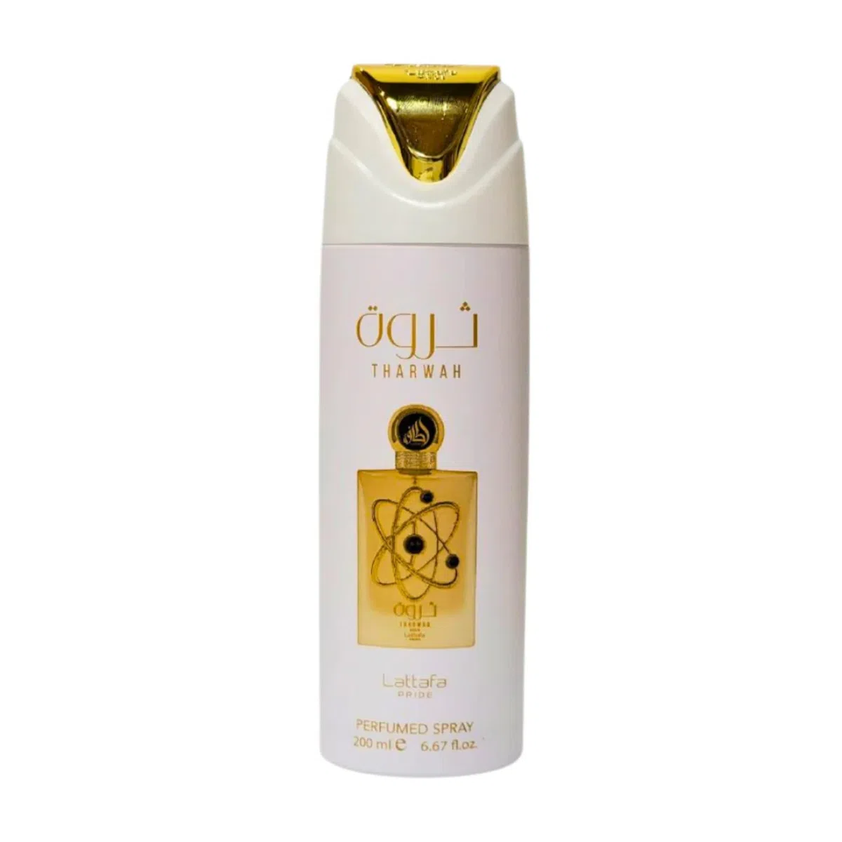 Lattafa Pride Tharwah Gold Geschenkset für Damen, 100 ml Eau de Parfum + 200 ml parfümiertes Körperspray + 20 ml Reise-EDP und eine nachfüllbare Flasche, 3-teilig
