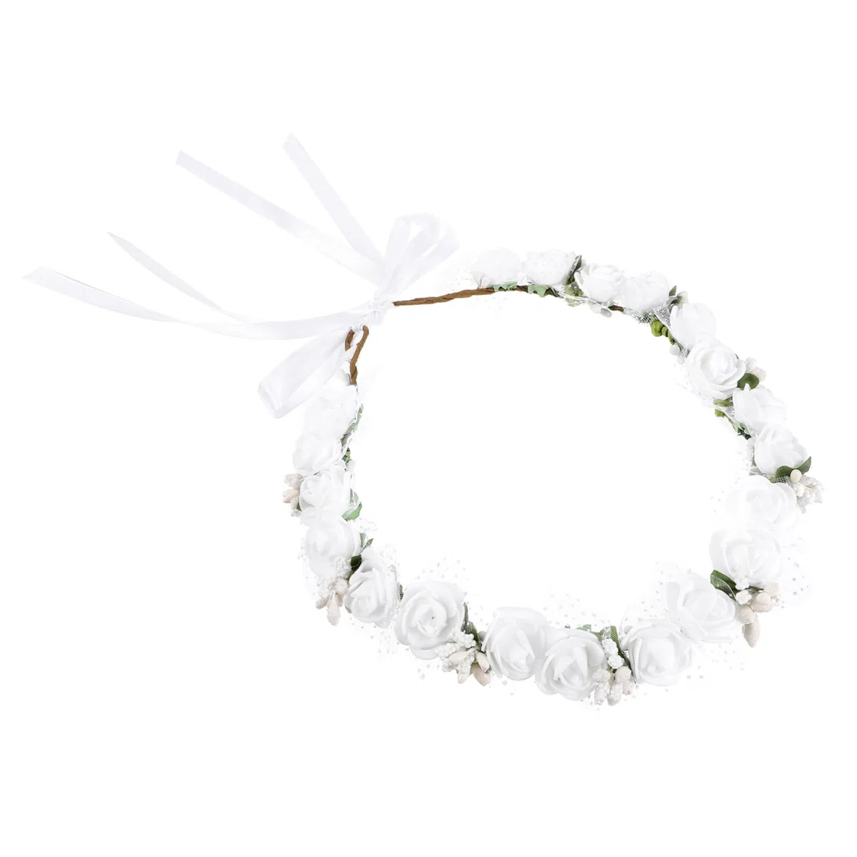 Healeved 5stücke Blumenkranz Haarschmuck Für Damen Elegantes Hochzeits-stirnband Mit Schaumrosen Und Perlen Für Braut Fotografie Und Besondere Anlässe Leicht Und Tragbar