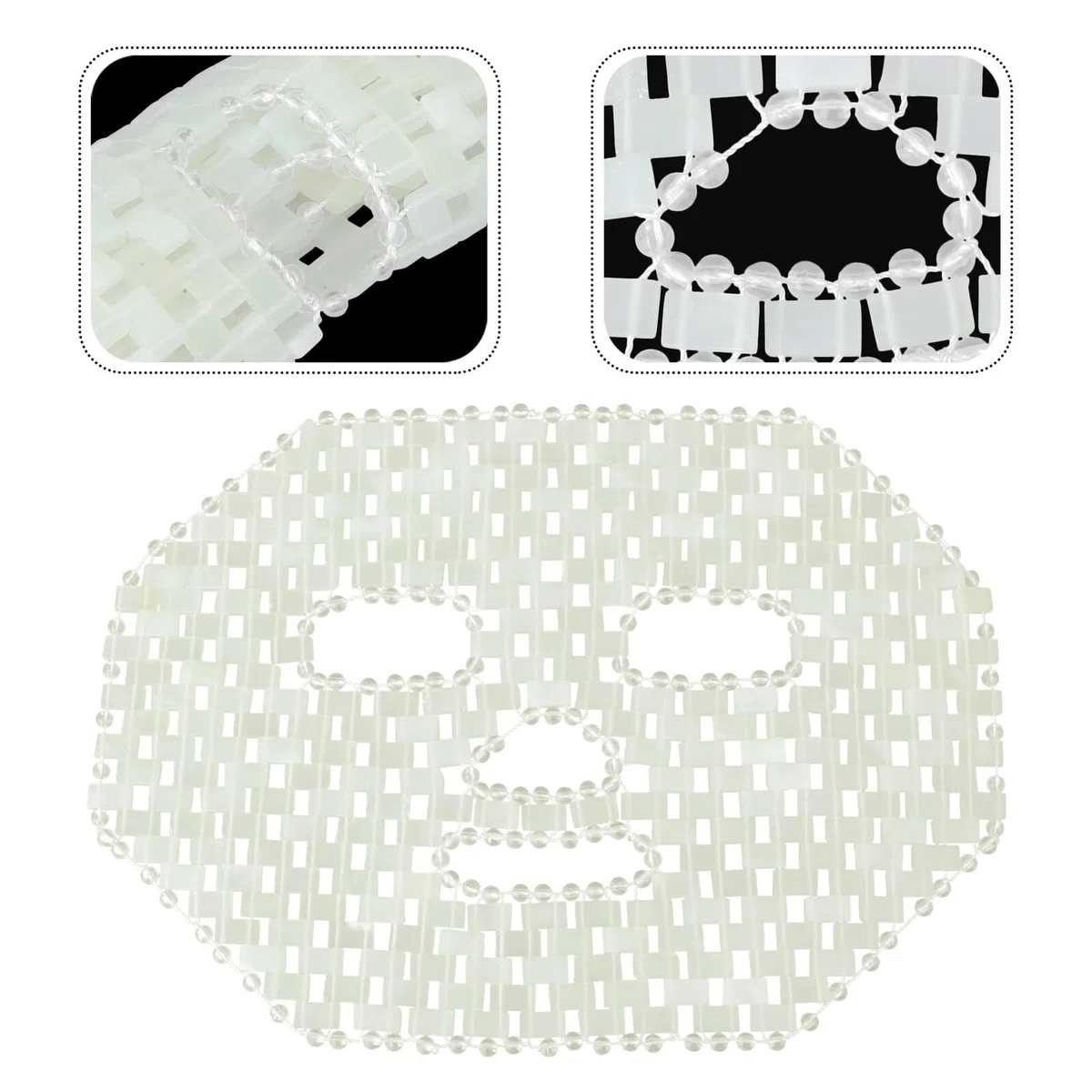 Jade Gesichtsmaske Grün, Beruhigende Hautpflege Massagemaske | Gesichtsmask Gel, Natürliche Jade Gesichtsmaske, 1 Stück, für Büro und Erste Hilfe