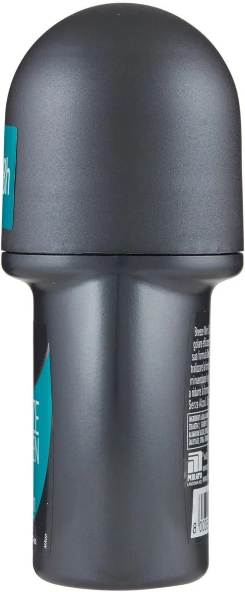 8x Breeze MEN Dry Protection Deodorante Roll-On Hilft, die Schweißbildung 48 Stunden lang wirksam zu regulieren- Deodorant 50ml + Beni Culinari Kostenloser Schlüsselanhänger