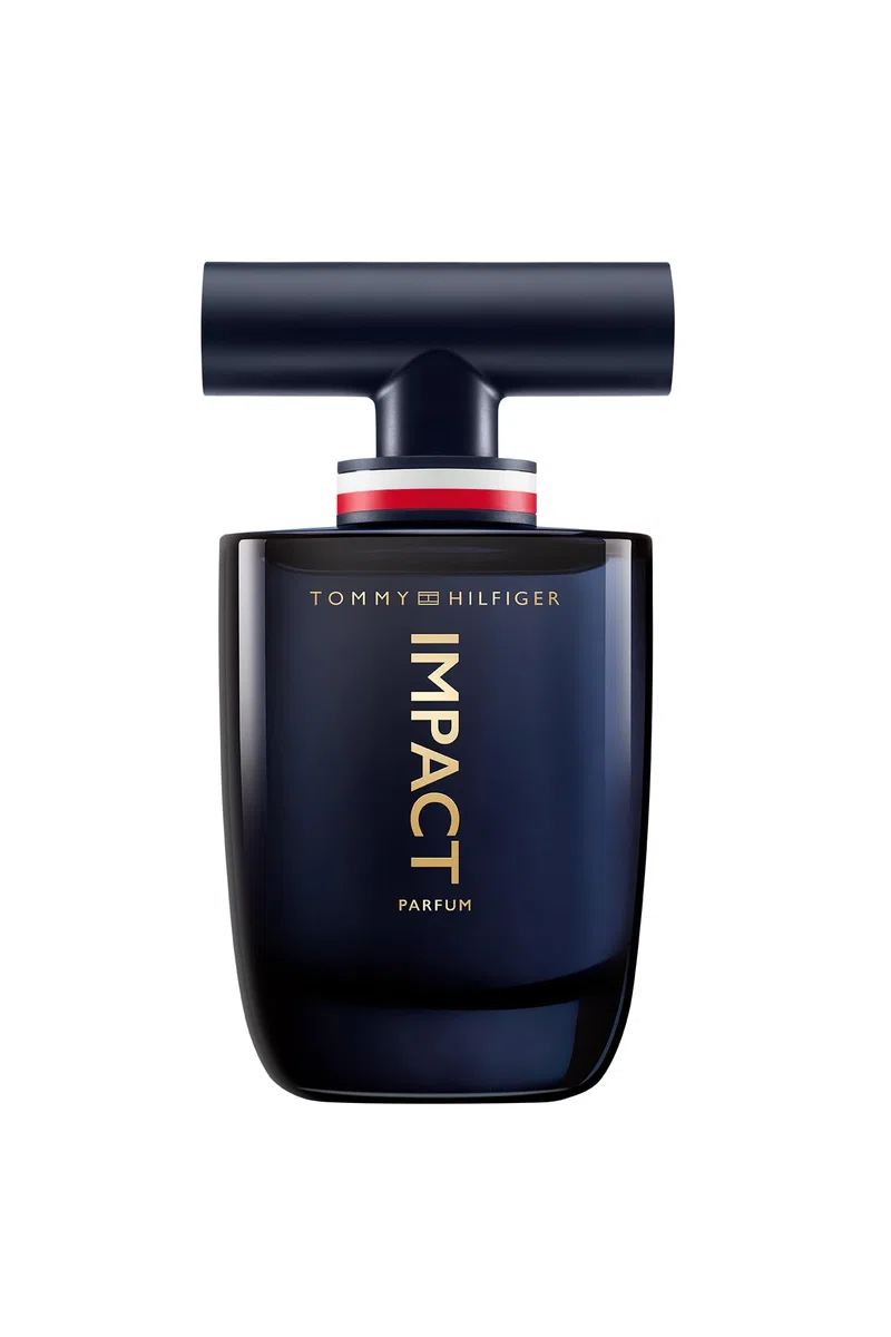 Tommy Hilfiger Tommy Impact 100 ml, Parfum Herren | Holziger Amberduft, Holzige und bernsteinfarbene Noten, Intensiver blauer Glasflakon