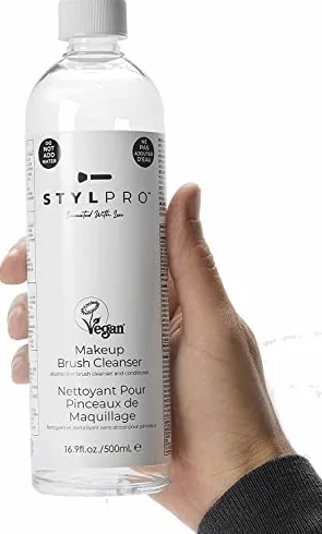 STYLPRO Veganer Pinselreiniger – Makeup Brush Cleaner 2x 500ml – Tiefenreinigung für Schminkpinsel – Make-up Pinselreiniger, Pinselseife, Make Up Brush Cleanser