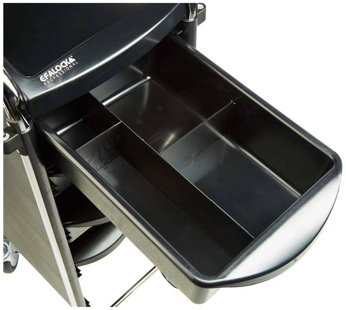 Piccolo Original 6002 Friseur Arbeitswagen Salon Trolly Rollwagen Stapelboy 5 Schubladen Schwarz