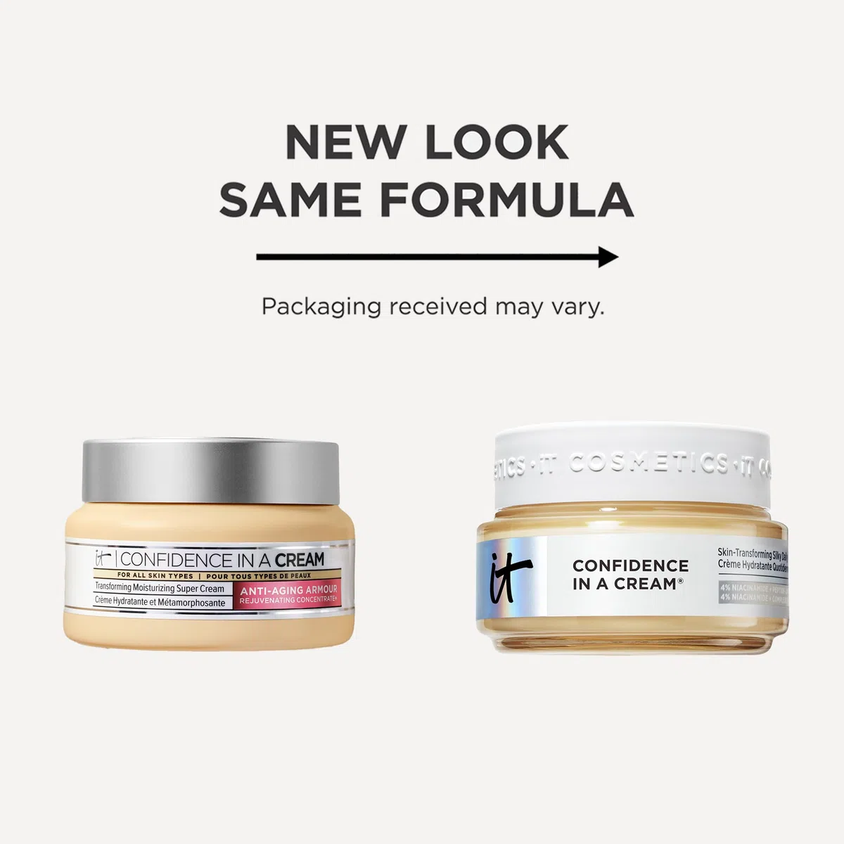 IT Cosmetics Confidence in a Cream, Feuchtigkeitsspendende Anti-Aging-Gesichtscreme zur Verbesserung der Hautstruktur, Gegen Falten und feine Linien, Für mehr Elastizität und Spannkraft