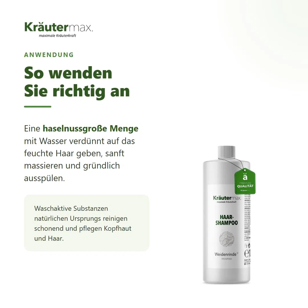 Kräutermax Weidenrinden Shampoo Läuse mit Weidenrinde Extrakt 1 x 1000 ml