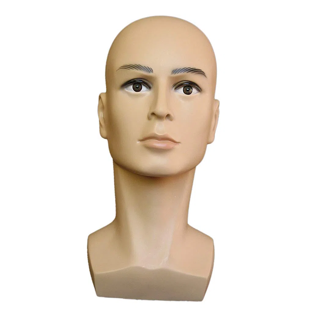 Schaufensterpuppe Kopf Mannequin Kopf aus Glasstahl Brillenständer Perückenständer