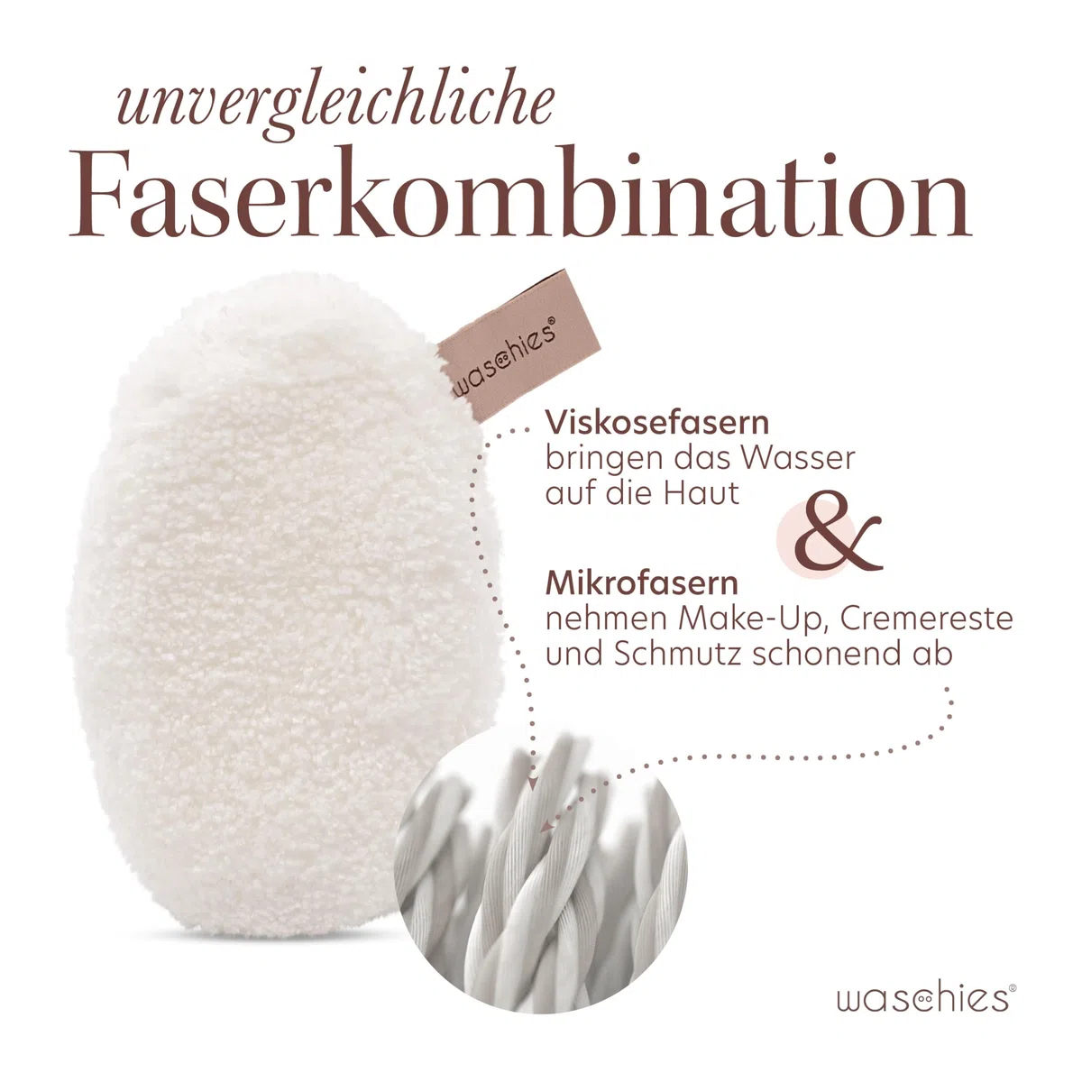 Waschies 7-tlg. All White Geschenkset für Frauen – Abschminkpads, Toner Pads & Peeling Pads – waschbar, wiederverwendbar