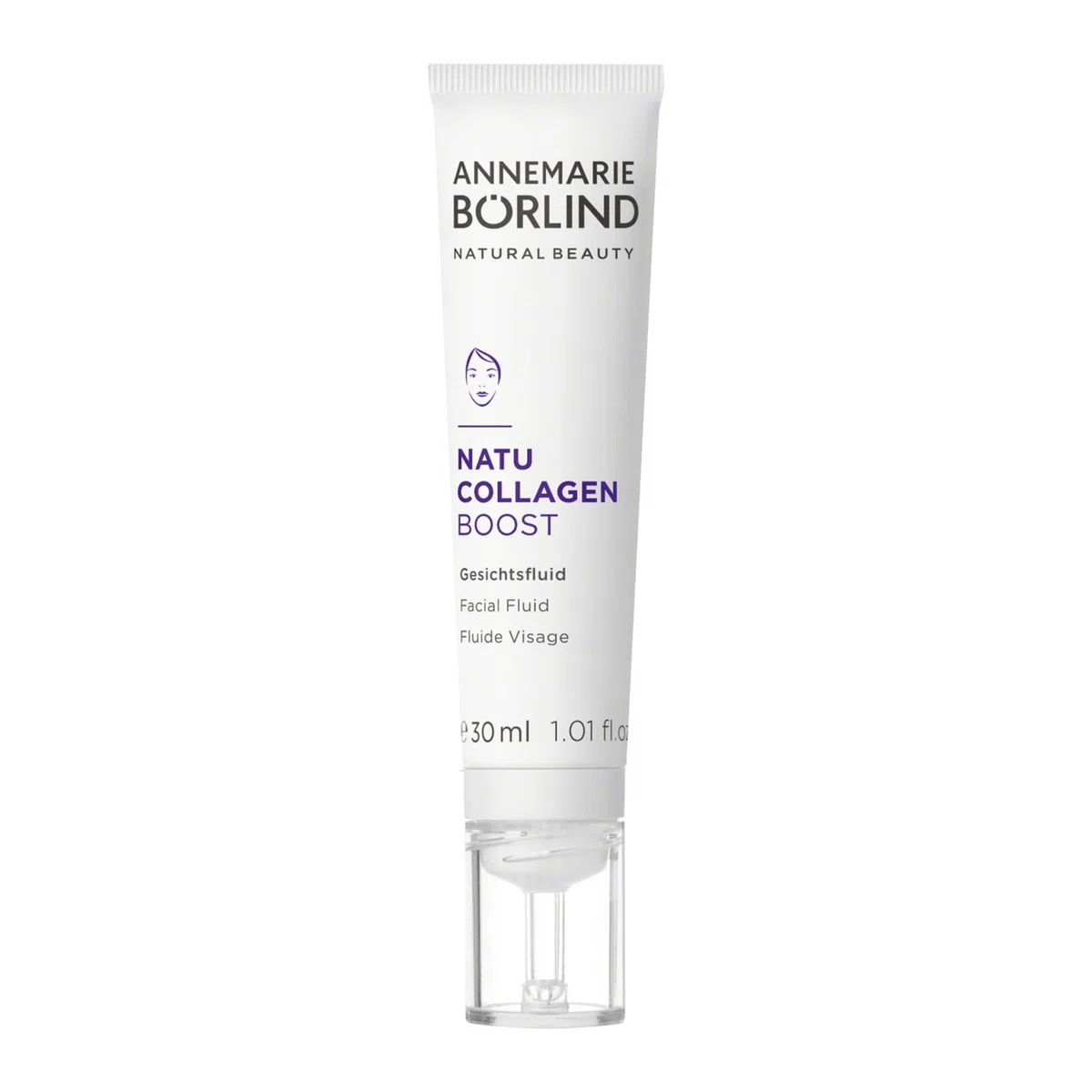 ANNEMARIE BÖRLIND NATUCOLLAGEN BOOST Gesichtsfluid 30ml | Feuchtigkeitsspendendes Gesichtsserum, Aktiviert Kollagenproduktion, Mildert Falten, Anti-Aging, Mit Veganem Kollagen