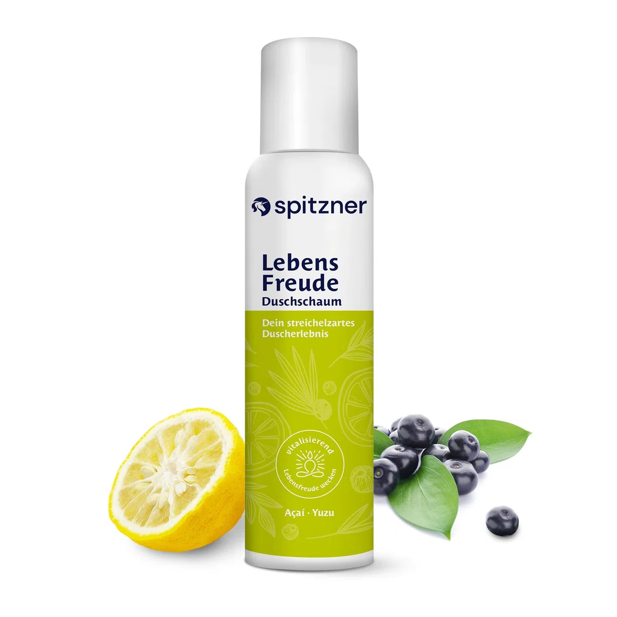 Spitzner Körperpflege Dual Set, 4-teilig: 2 x Duschschaum (150 ml) & 2x Körperlotion (200 ml) Acai Yuzu & Creme –