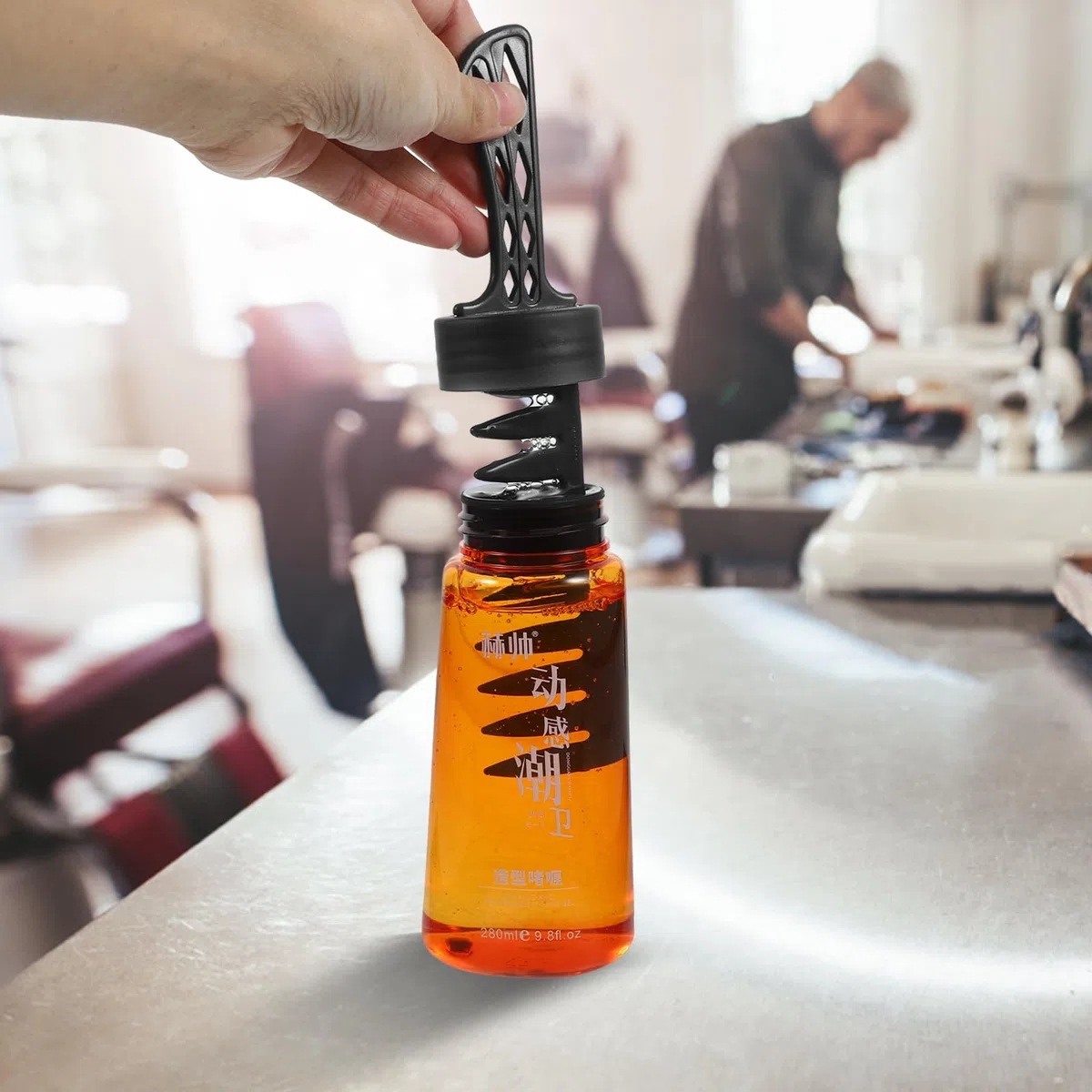 Haarstyling Gel für Herren mit Kamm, 2 Stück Braun Kunststoff | Reiseformat, Tägliche Anwendung zu Hause, Leicht zu Bedienen für Haarstyling