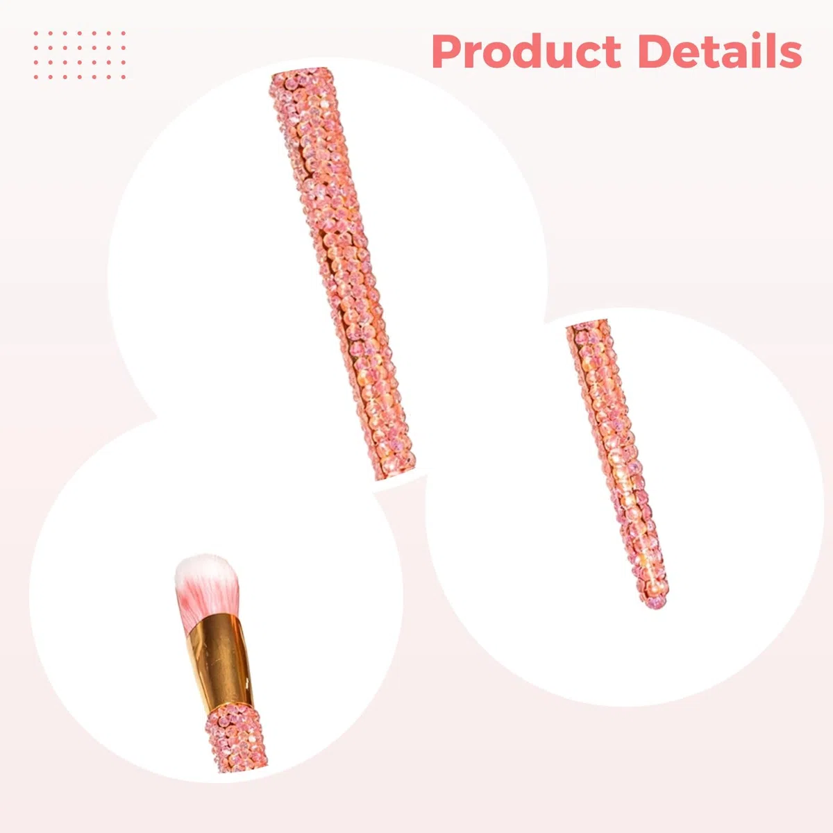 12er Set Schminkpinsel mit rosa Strasssteinen, Kristall-Design, professionelles Gesicht- und Augen-Make-up-Pinsel-Set, Blingbling Beauty Pinsel für Damen und junge Mädchen