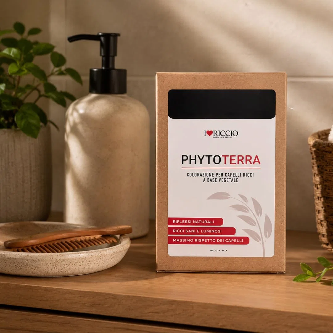 I Love PhytoTerra Haarfarbe für lockiges Haar auf pflanzlicher Basis, natürliche Haarfarbe, tonisierendes lockiges Haar, belebt und stärkt die Reflexe, Nuance Mokka, 80 g